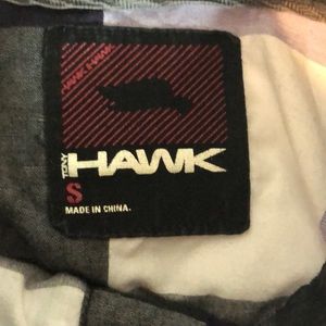 Tony Hawk purple plaid button down size Small